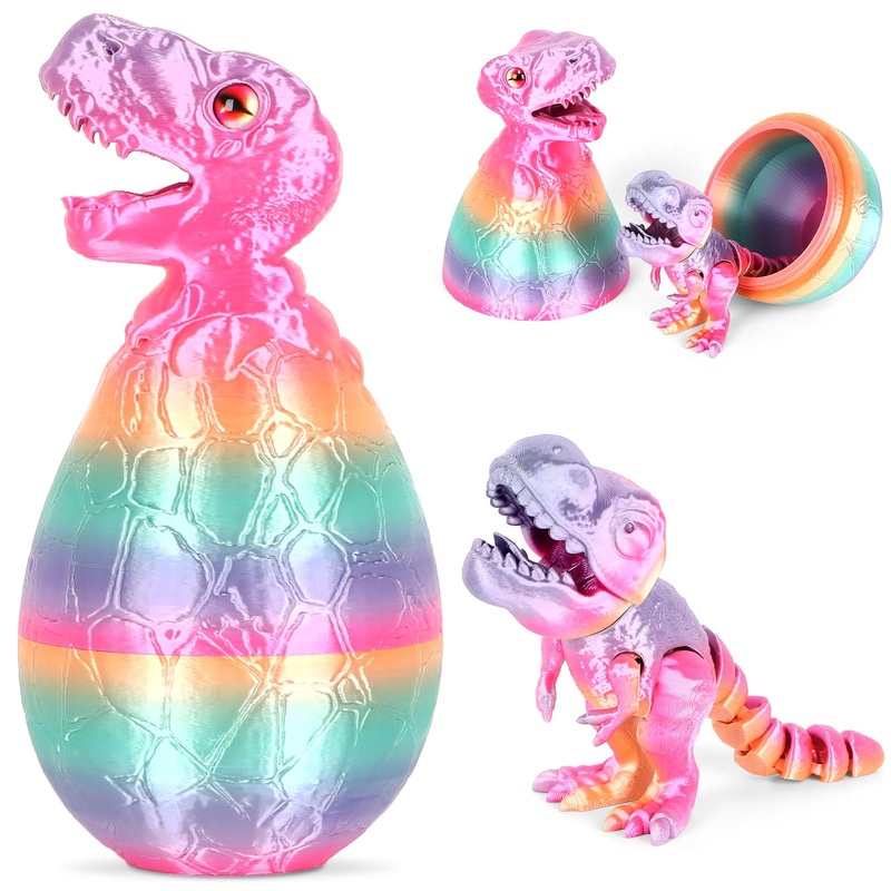 3D Printed Dragon Egg,Dragon Eggs With Dragon Inside,Crystal Dragon Fidget Toys,Full Articulated Dragon Dragon In Egg 3D Printed