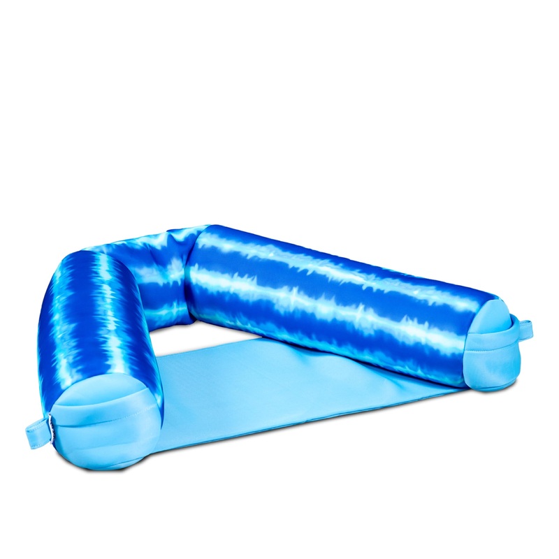 Big Joe Shaka Sling Pool Float, Ripple Blue, Doubled-Sided Mesh, Quick Draining Fabric, No Inflation Needed