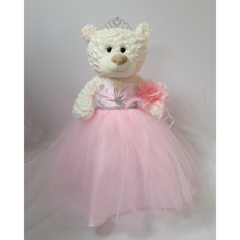 Kinnex Collections Since 1997 20” Teddy Bear With Elegant Dress (Centerpiece) ~ B16631N-3 (Pink)