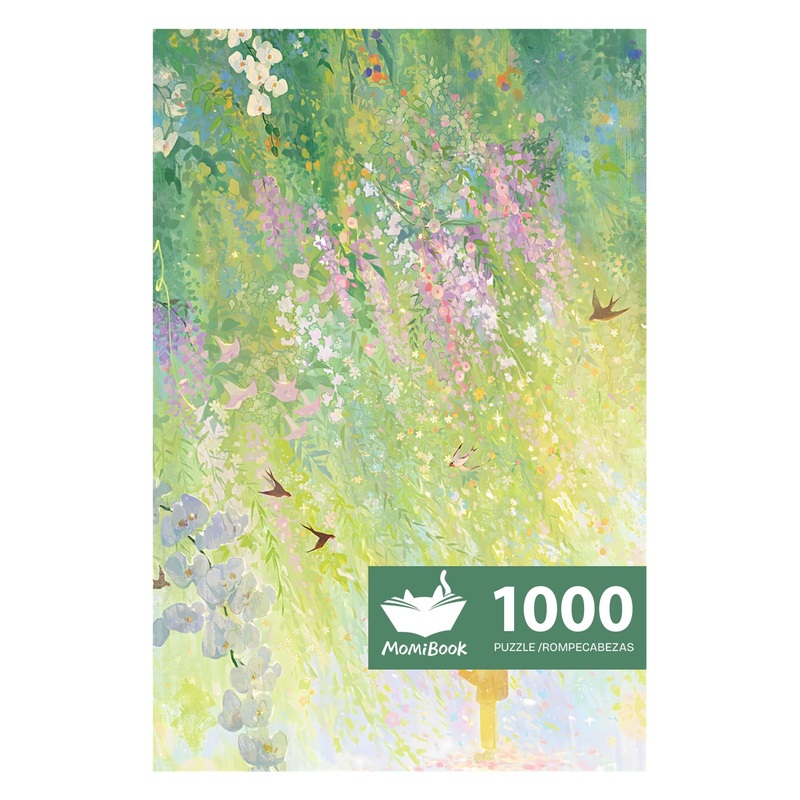 Momibook Puzzles For Adults 1000 Piece Jigsaw Puzzles Of Spring Secret Realm, Twinkle Laminate Painting Image Difficult Challeng