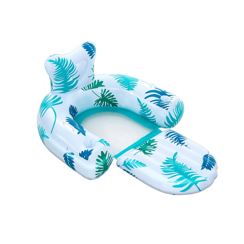 Pool Floats Adults Heavy Duty Pool Float Lounger & Chiar 2 In 1 Convertible Chair Floatable With Cup Holder Inflatable Pool Floa