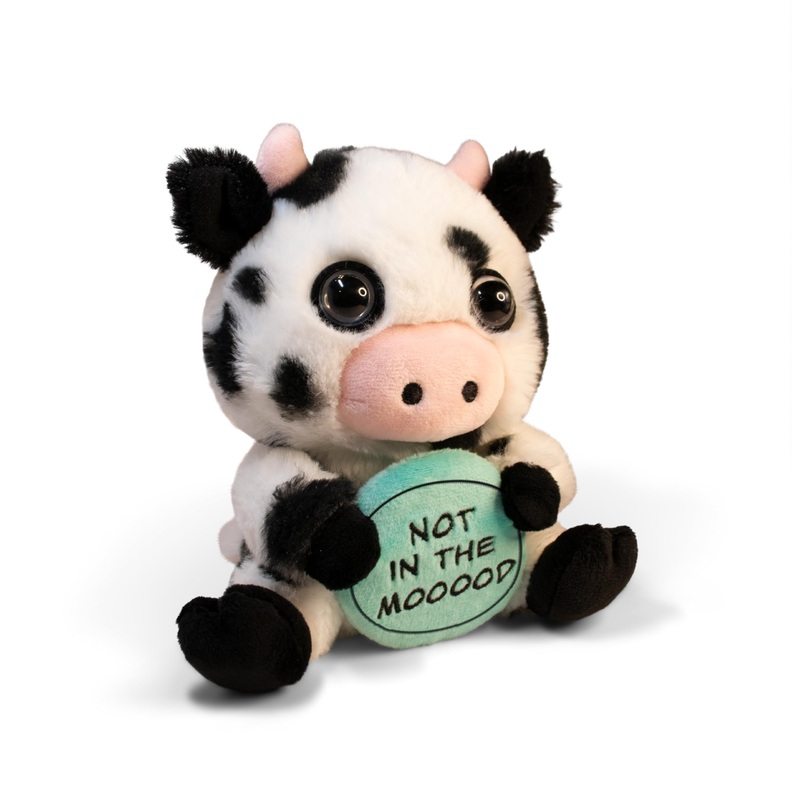 Punchkins Cow Plushie – Not In The Mooooood Sassy Cow Plush, Gift For Animal Lovers, Cute Plush Toy For Gifting