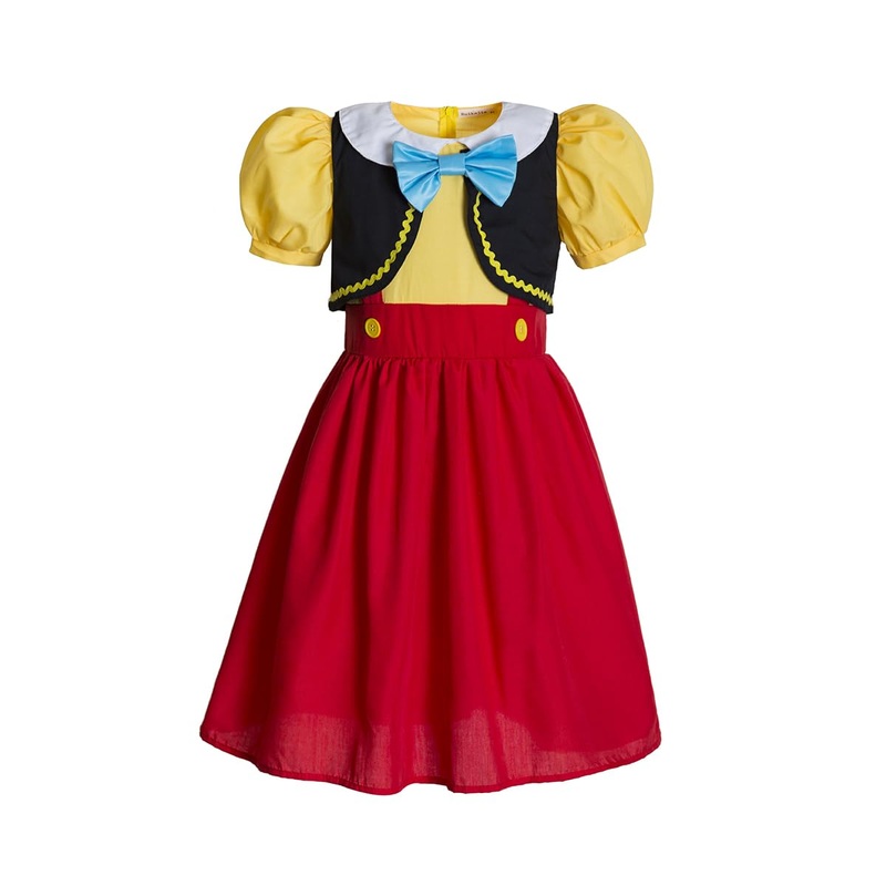 Ruikajia Pinocchio Baby Dress Pinocchio Inspired Dress Pinocchio Costume Pinocchio Inspired 8T Multicolored