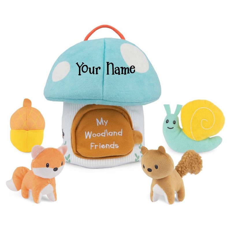 The Trendy Turtle Personalized Kids Baby Gifts Woodland Friends Playset With Sensory Play Toys