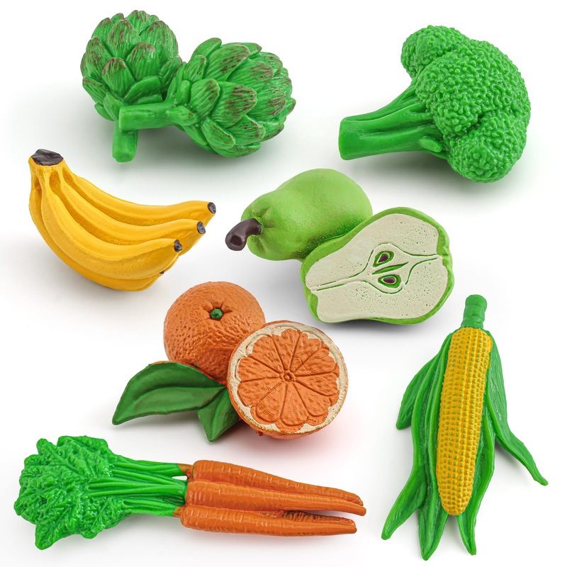 Veggies And Fruits Toys For Centerpieces And Decor At Farmers Market Themed Set – Vegetables Learning Realistic Food Bananas App