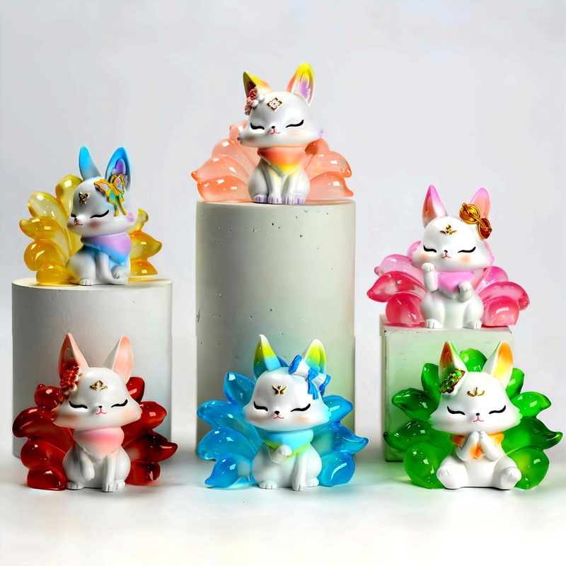 Zaleny Nine-Tailed Demon Fox Blind Box Popular Mystery Boxes Collectible Action Figure Toys Random Style Goodie Treat Boxes Part