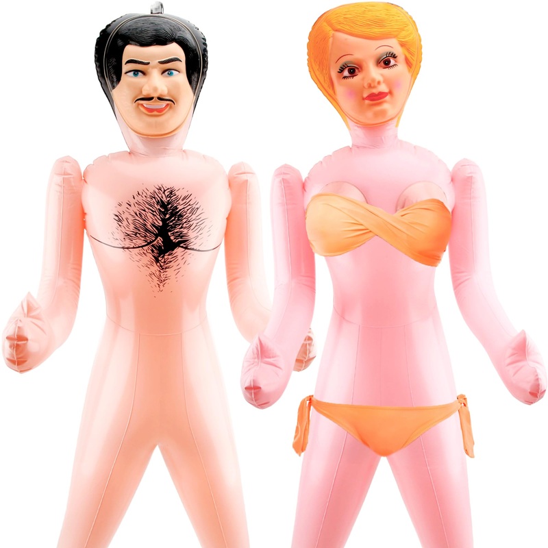 2 Pack 59 Inch Funny Inflatable Doll Life Size Blow Up Tricky Doll For Halloween Gag Prank Props Tricky Game Bachelorette Party,