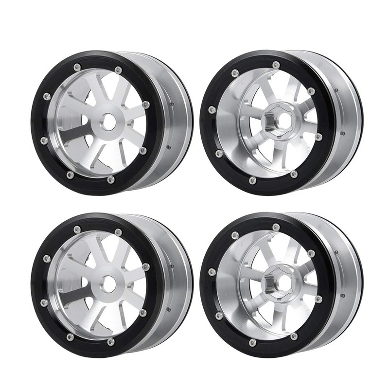 4Pcs 1/10 Rc Alloy 2.2” Beadlock Wheel Rim For Axial Wraith Rr10 Scx10 Ii Trx4