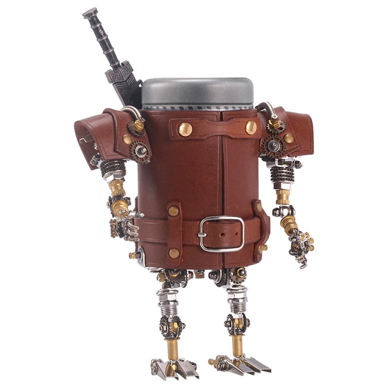 Adult 3D Metal Puzzle, Steampunk Style Pen Holder Metal Model Set, 3D Metal Puzzle Mechanical Pen Holder Building Blocks, Diy Me