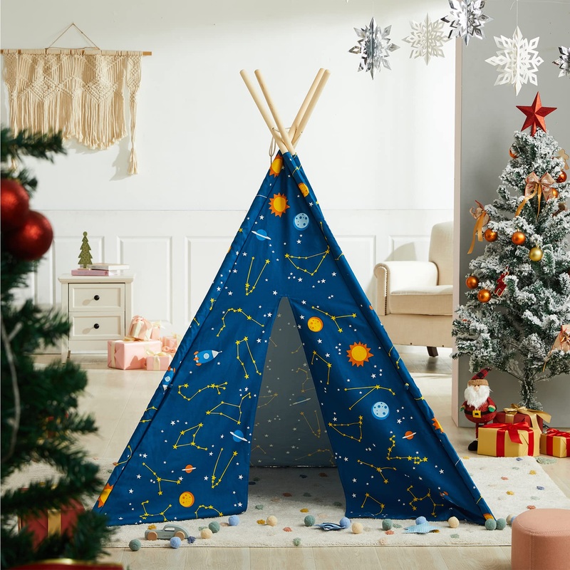 Asweets Kids Teepee Tent Children Play Tent Indoor Outdoor Play Tent Cotton Tent For Girls And Boys Kids Teepee (Starry Sky Tent