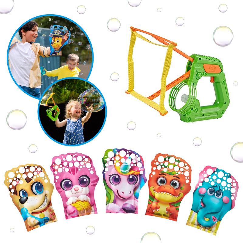 Bubble Wow Starter Pack By Zuru (Includes Big-A-Bubbles Blaster, 5 X Glove-A-Bubbles + 2 L Bubble Solution)