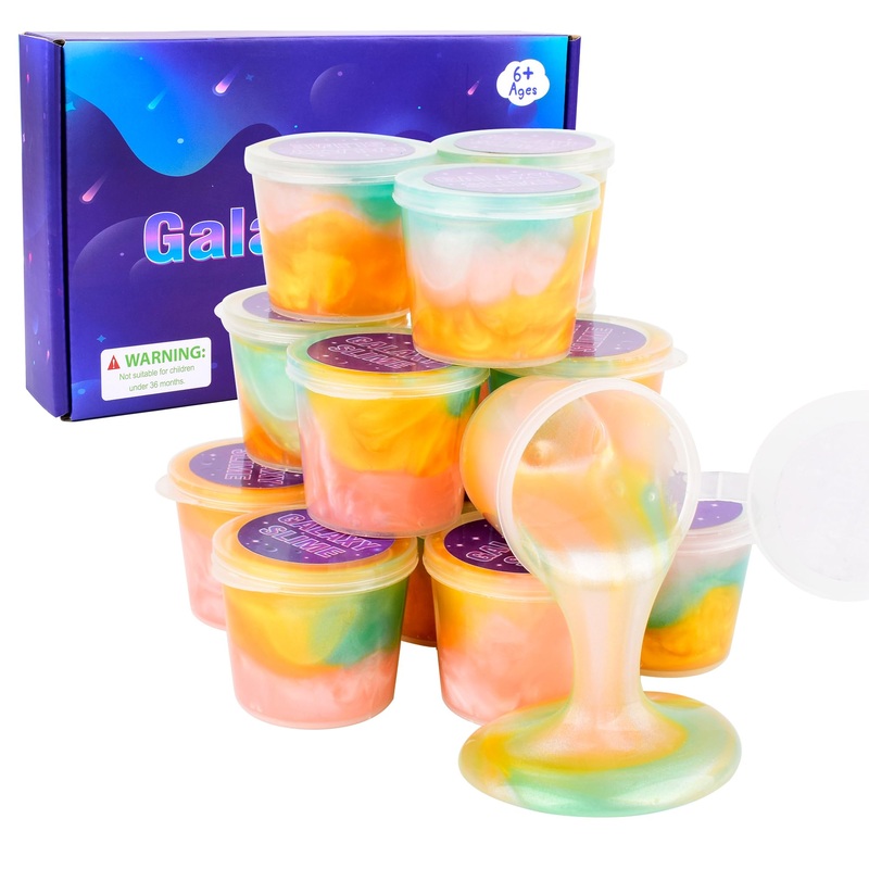 Galaxy Slime Kit 15 Pack, Mini Slime Colorful Soft Non Sticky Sludge Toy, Perfect Party Favors School Prizes And Goodie Bag Stuf