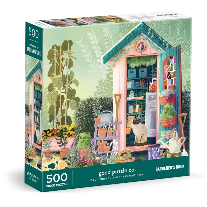 Good Puzzle Co Gardener’S Nook – 500 Piece Jigsaw Puzzle Featuring Beautiful Artwork Of Garden Shed During Spring