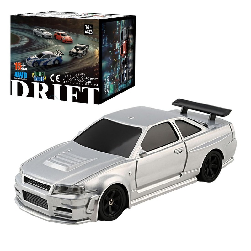 Herr Rc Electric Mini Racing Drift Car Model 1:43 Scale 2.4G Full Scale Linkage Light Set Max Speed 15Km/H Indoor Mini Rc Toys H