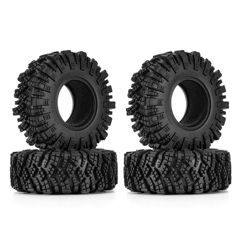 Injora 1.9” S5 Tires Kraken Claw 106 * 38Mm Mud Terrain Tires For 1/10 Rc Crawler Car Upgrade
