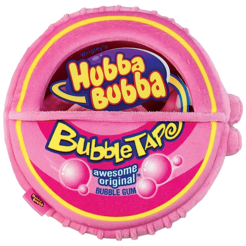 Iscream Hubba Bubba Bubble Gum Tape Package 11” X 11.5” Pillow Set With Bubble Gum Strip Pillows