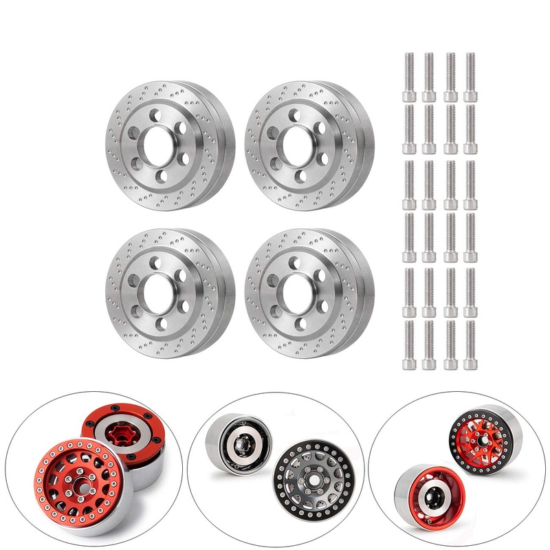 Que-T 4Pcs Heavy Duty Wheel Weights For 1/10 Rc 1.9” Beadlock Rims Crawler