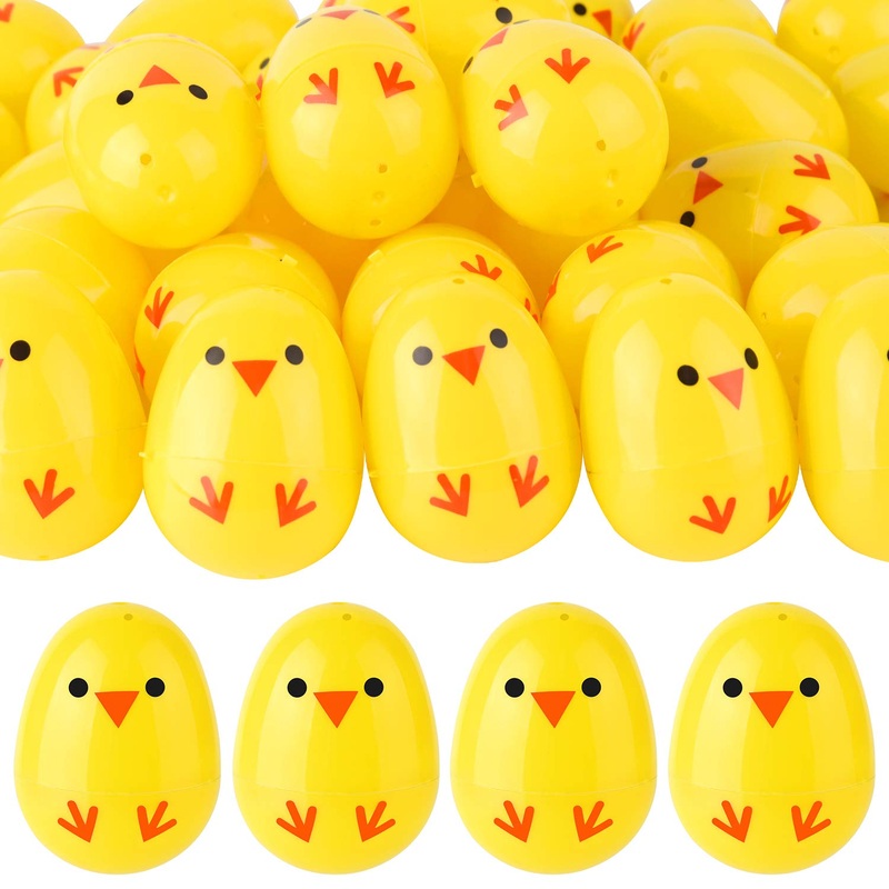 Tuparka 36Pcs Easter Eggs Bulk Fillable Easter Eggs Plastic Easter Chicken Eggs For Easter Basket Stuffers, Easter Egg Hunt, Eas