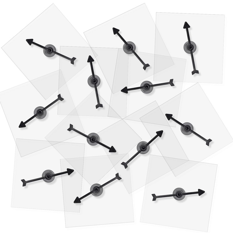 12Pcs Game Spinners, Blank Acrylic Board With Rotating Arrows Clear Transparent Erasable Arrow Game Spinners For Classroom Activ