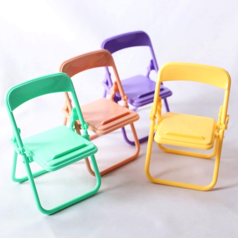 5Pcs Colourful Simulation Mini Folding Back Small Chair Model,Miniature Scene Accessories,Miniature Plastic Furniture Accessorie