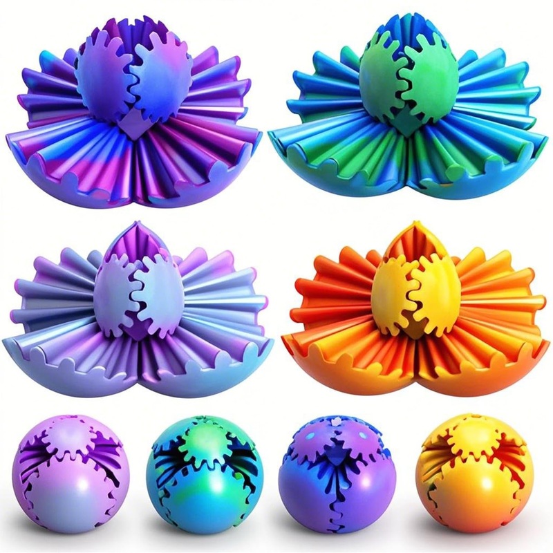 6Pack Fidget Spinner,Fidget Toys For Adults Kids Anxiety,Adhd Autism Sensory Toys,Stress Relief Fingertip Gyros,Portable Desk To