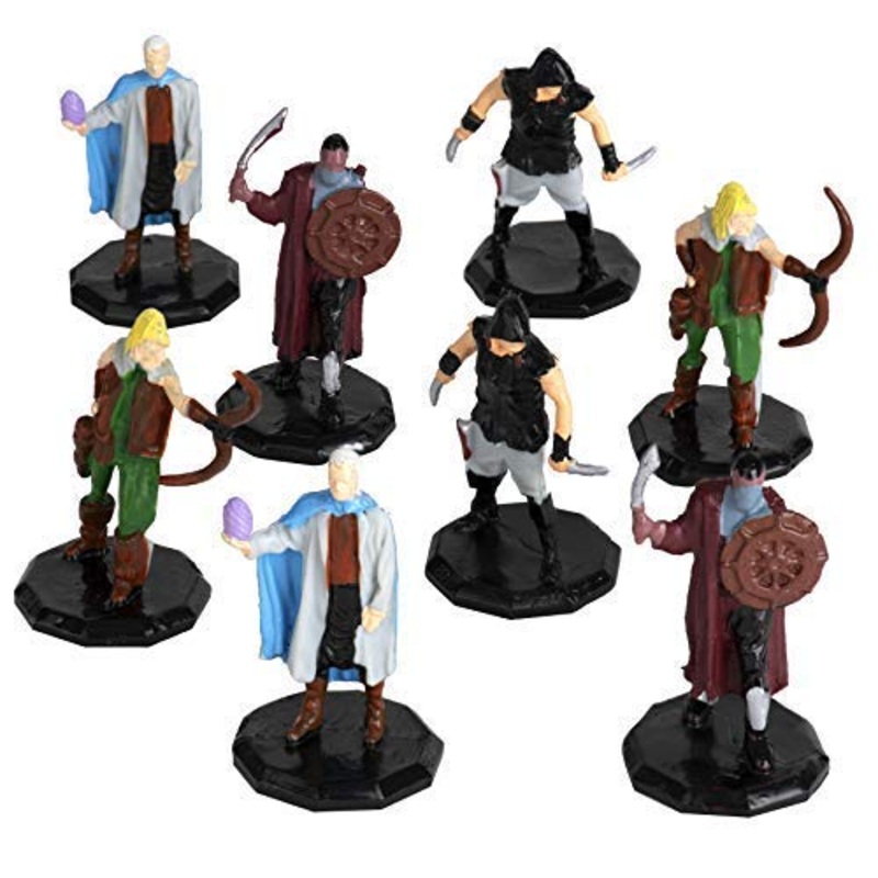 8 Painted Fantasy Bandit Mini Figures- All Unique Designs- 1” Hex-Sized Compatible With Dnd Dungeons And Dragons & Pathfinder A