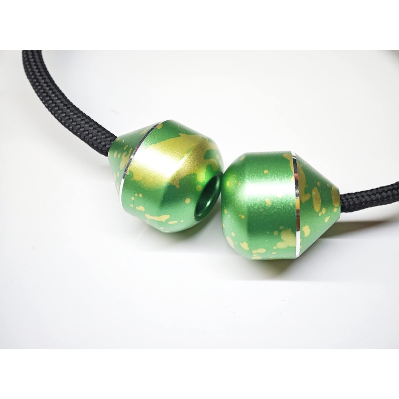 Begleri Fidget Beads – Worry Fidget Beads Spin & Bump – Made Of Aluminum Alloy – Creates A Bit Of Magic For You (Ufo-Yellow&Gree