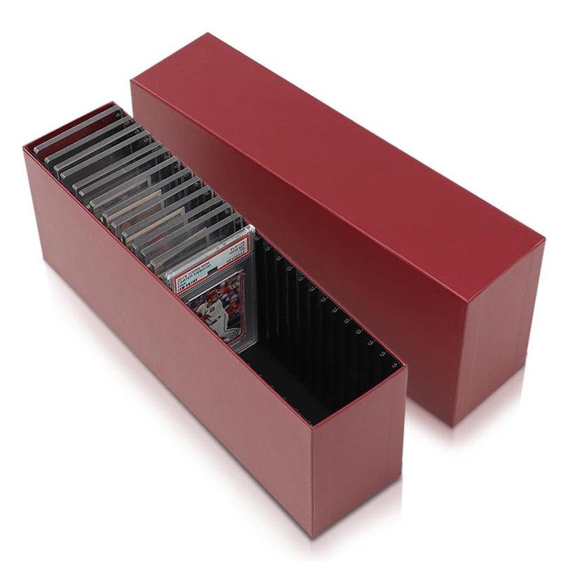 Crossdesign Slotted Graded Card Storage Holder Container Trading Cards Boxescompatible With Slat Storage Boxes