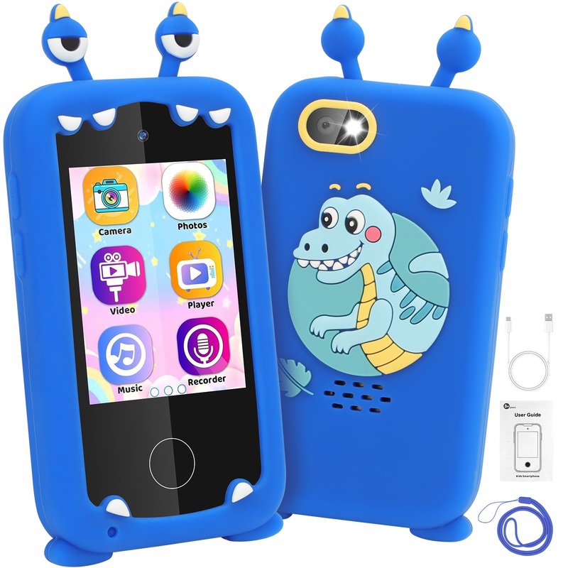 Deao Kids Smart Phone For Boys, Gifts For 3-10 Year Old Girls Christmas Birthday Kids Toys, Toddler Learning Play Toy Phone With