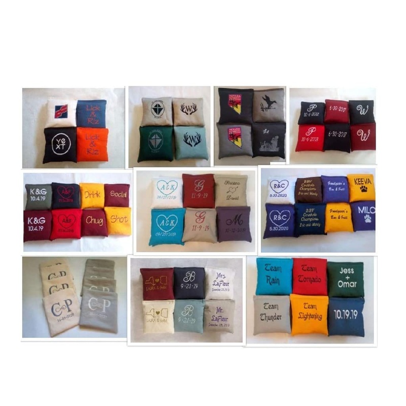 Embroidered Custom Cornhole Bags Personalized