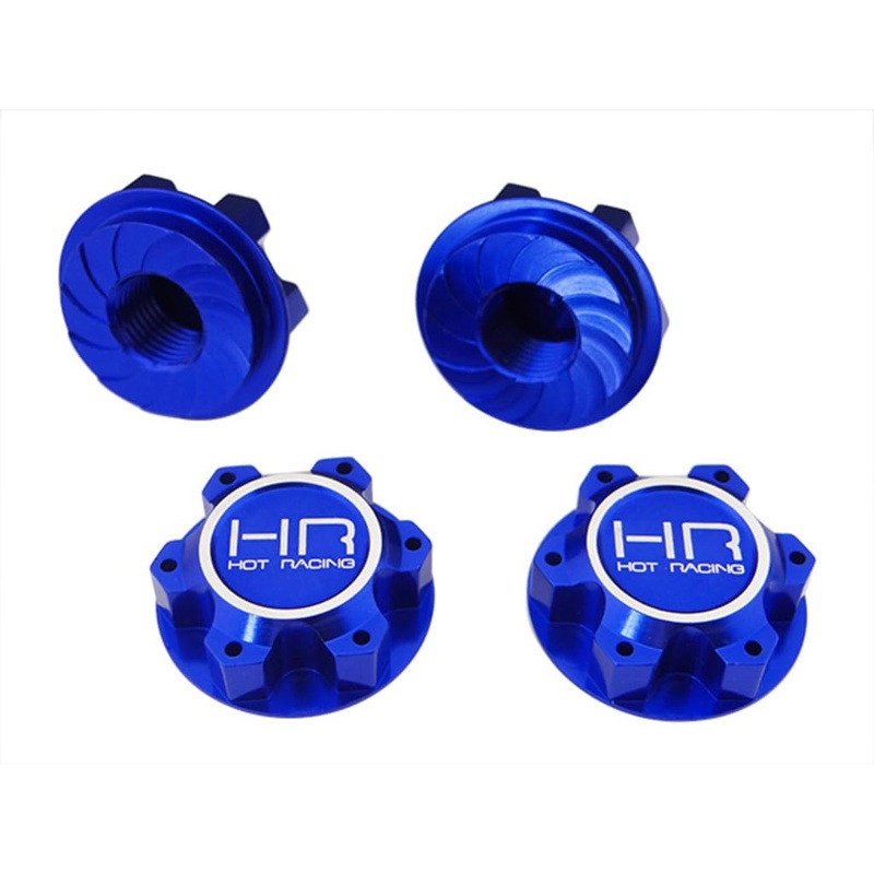 Hot Racing Xmx10N06 Aluminum Serrated 25Mm Hex Wheel Nuts (4) Tra