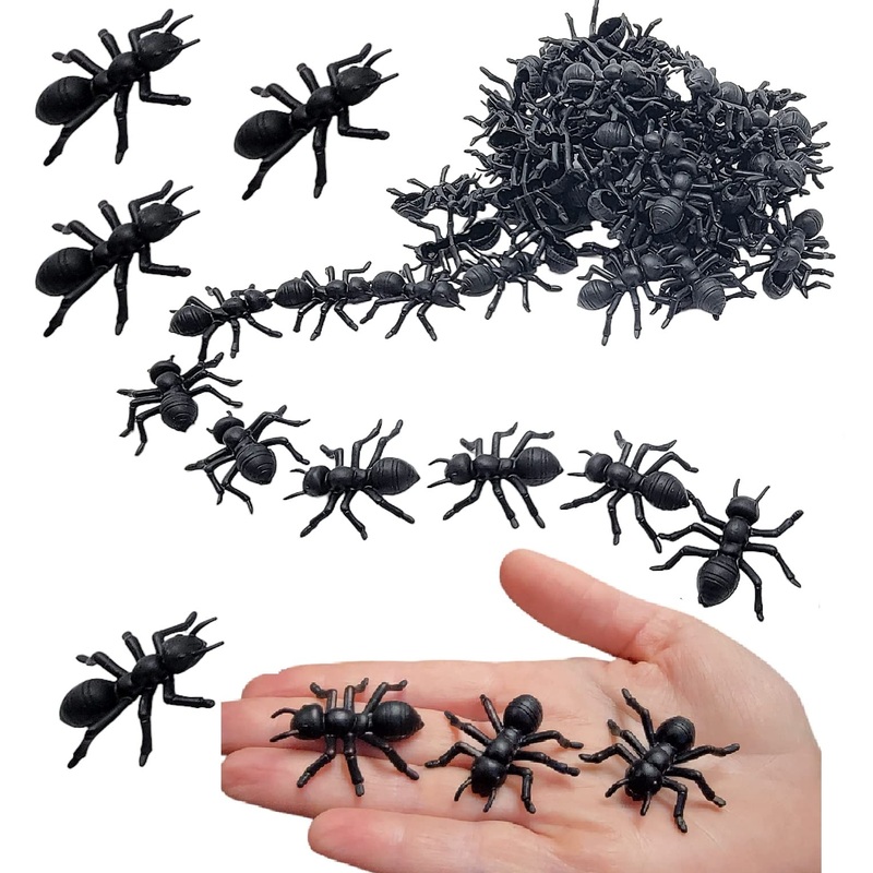 Large 1.5” Black Carpenter Ant Toys (144 Pack) Plastic. Realistic Looking Ants. Prank, Props, Cake, Cupcake Decor And More! (14
