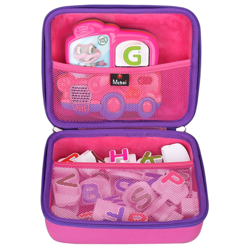 Mchoi Shockproof Carrying Case Compatible With Leapfrog Fridge Phonics Magnetic Letter Set, Pink, Case Only