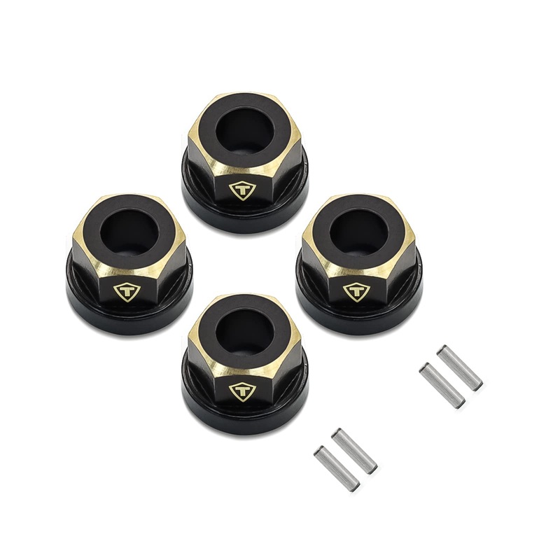 Treal Brass Wheel Hex Hubs 1.0 Wheels Adaptor Spacers (4P) Upgrades For Fms 1/24 Fcx24 Power Wagon Chevy K5 Blazer Defender