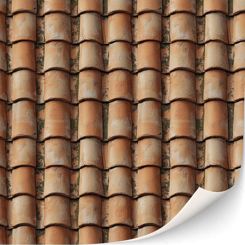 3 Sheets Self-Adhesive Roof Tiles And Shingles For Dollhouses Scale 1:12 (Roman Roof Shindles)