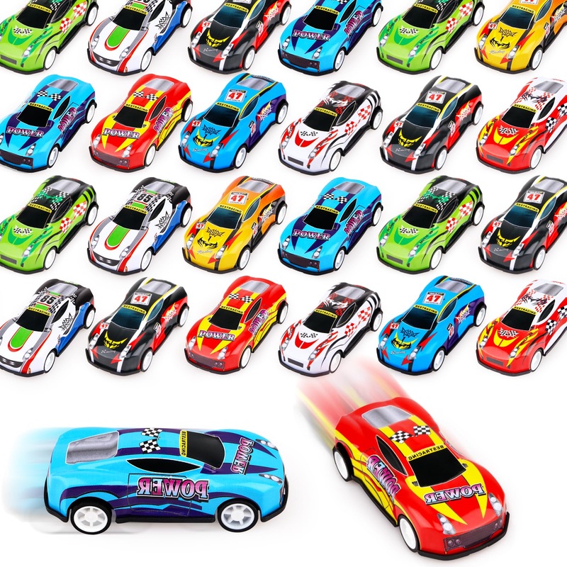 Adecortalk 28 Pcs Pull Back Cars For Kids, Mini Vehicles Toy Bulk Party Favor Racing Cars Toys For Toddlers Boys Girls Ages 3-8,