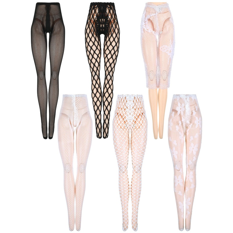 Bencailor 6 Pieces Doll Tights 12 Inch Handmade Doll Lace Stockings Female Long Sock Legging Casual Accessories For Diy Gifts(La