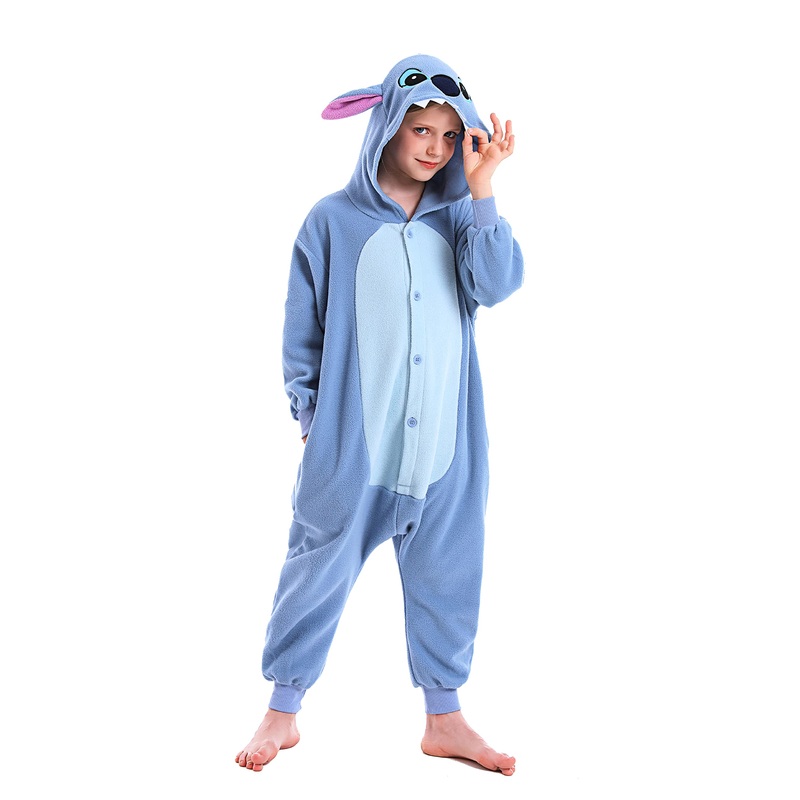Canasour Kids Christmas Halloween Costumes Anime Cosplay Animal One Piece Onesie Pajamas 5T Girls Boys (5T, Blue)