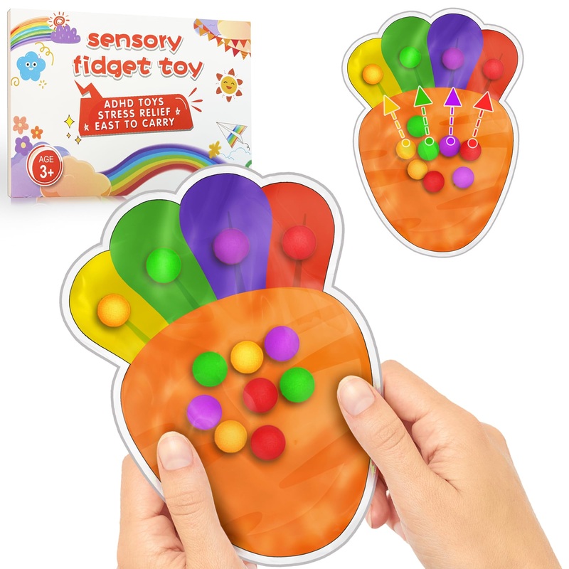 Carrot Color Sorting Sensory Toys, Airplane Travel Activities For Toddler Fine Motor Skill Toy Autism Quiet Fidget For Autistic