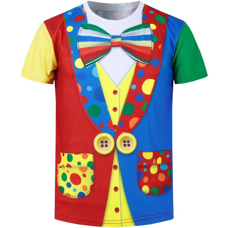 Cosland Boys’ Clown Costume For Kids Halloween Shirt, Multicolor, Small