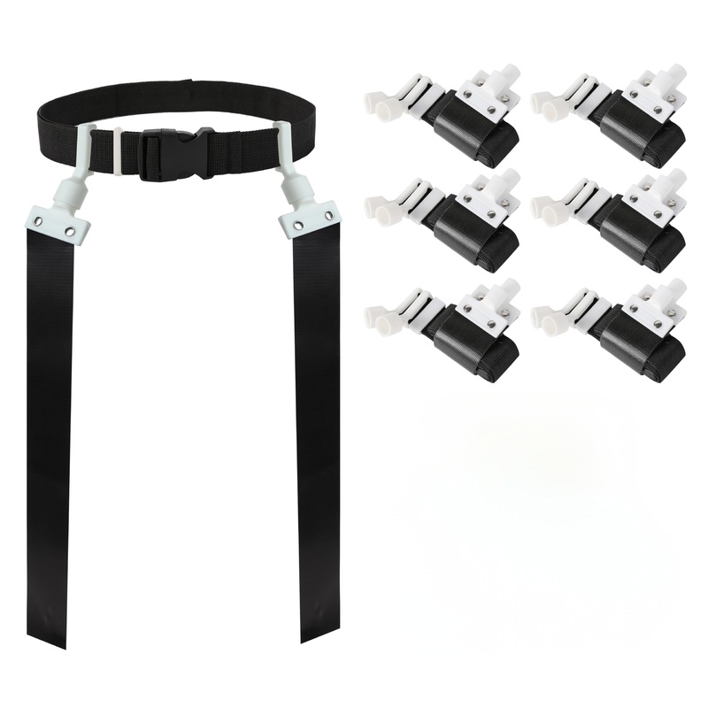Gameday- 6 Player Pop Flag Football Set-Complete W/Flags, Belts And Carry Backpack (Black)