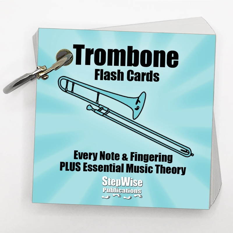 Stepwise Publications Music Flash Cards: Learning Games With Notes, Instrument Fingerings, & Music Theory (Trombone)