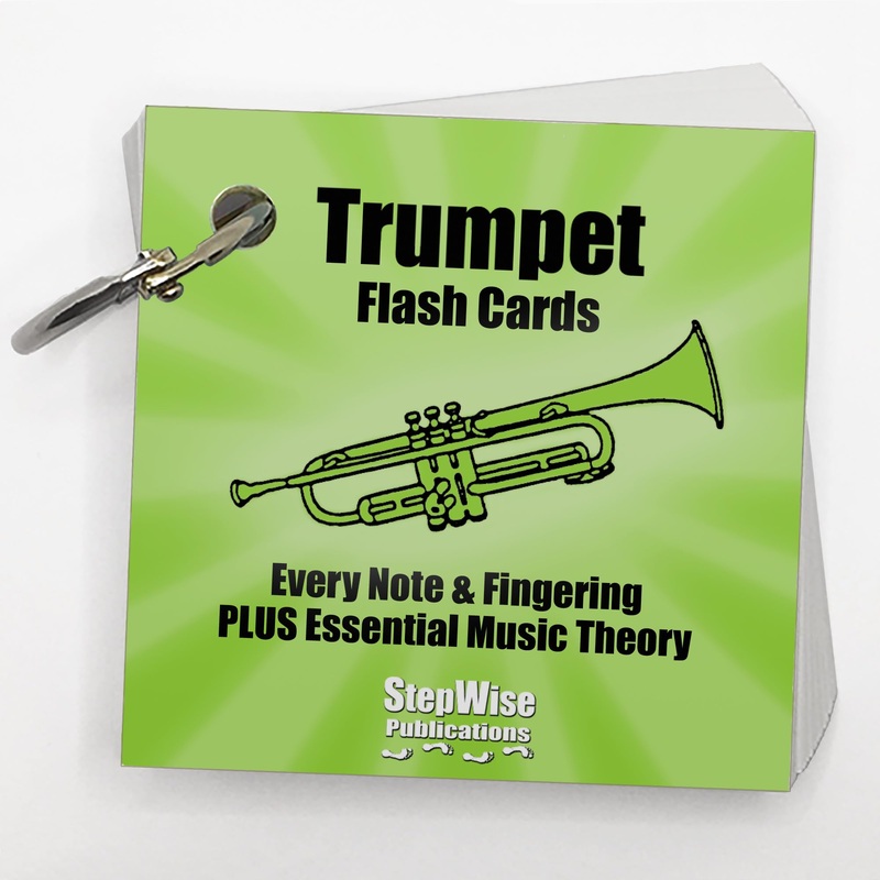Stepwise Publications Music Flash Cards: Learning Games With Notes, Instrument Fingerings, & Music Theory (Trumpet)