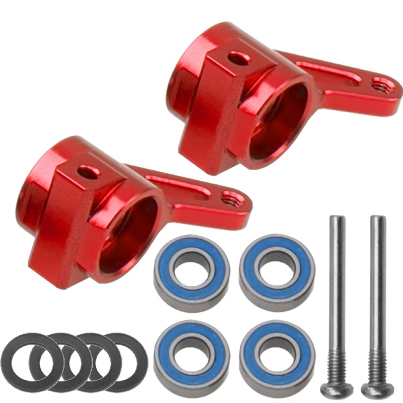 Vgoohobby Aluminum Front Steering Knuckles Carrier Blocks Steering Cup Compatible With 1/10 Traxxas Slash 2Wd Rustler Stampede B