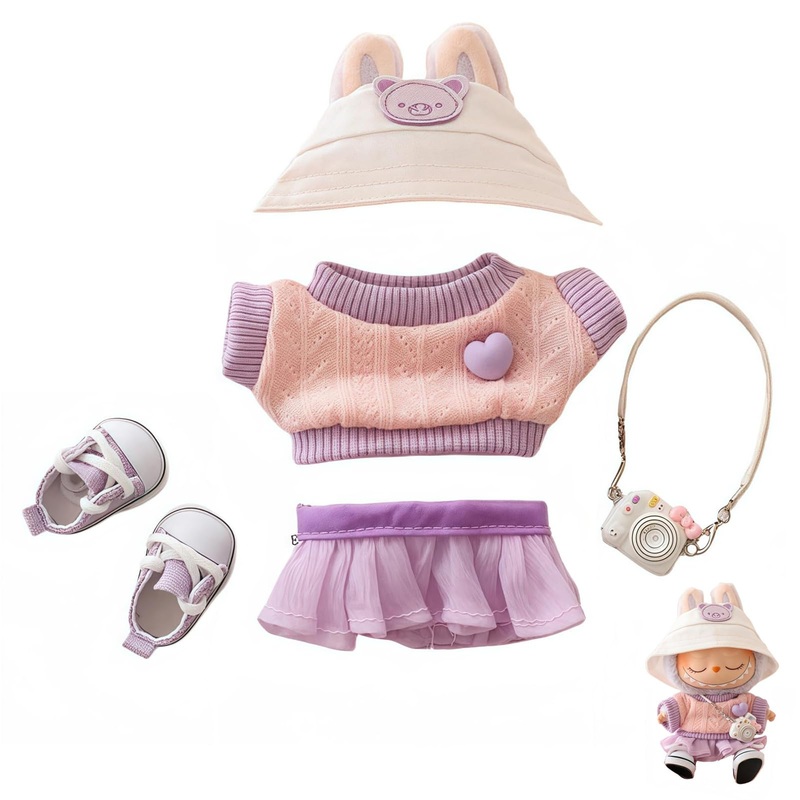 2025 New Clothes For Labubu Outfit, Exquisite Accessories For Labubu,Cute Clothes Set For 17 Cm Labubu Accessories (#O)