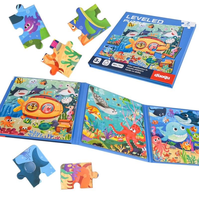 Astaron Magnetic Puzzles For Toddlers, 12-16-20 Pieces Ocean Learning Magnet Puzzles For Road Trip, Educational Travel Toys Car