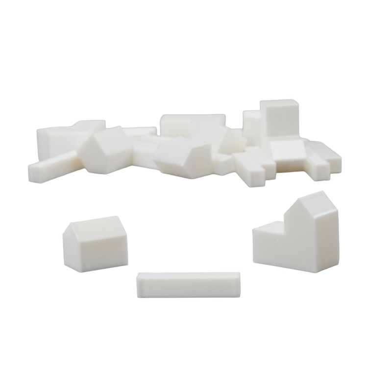 Bkprint3D Replacement Pieces For Catan Board Game | Settlers Pieces | 82 Colors | Base Set | (37_Silk_White)