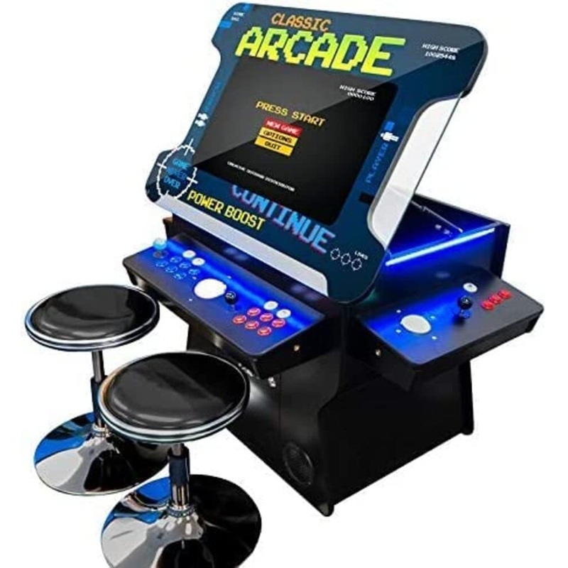 Creative Arcades Full Size Commercial Grade Cocktail Arcade Machine | 2 Player | 3500 Games | 32” Lcd Lifting Screen | Led | 4