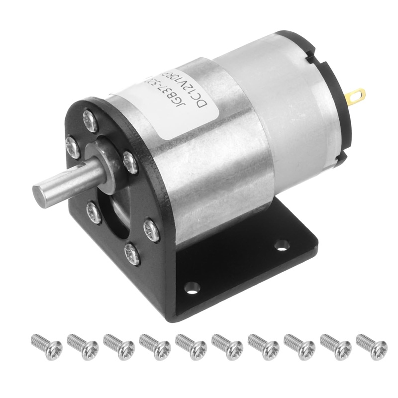 Dmiotech Micro Dc 12V 10Rpm Geared Motor With Bracket Gear Reduction Motors 37Mm Diameter Gearbox Micro Speed Reduction For Rc C