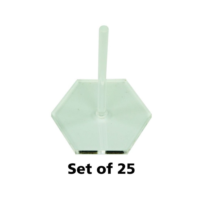 Litko Acrylic Flight Stands | Hexagon | 3Mm Clear Hexagonal Flight Base With Flight Peg (1.375-Inch)